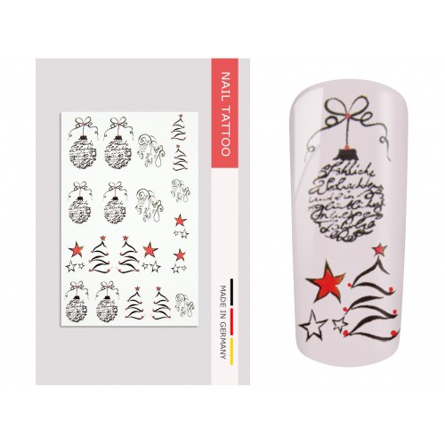 Nail Art Tattoo Christmas I